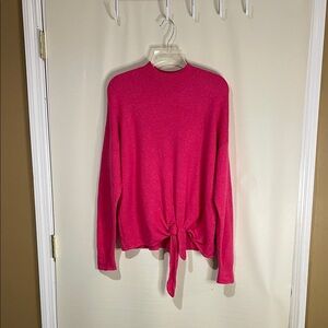 NWOT LOFT Wool Blend Pink A Bit High Neck Sweater Women’s Size Large